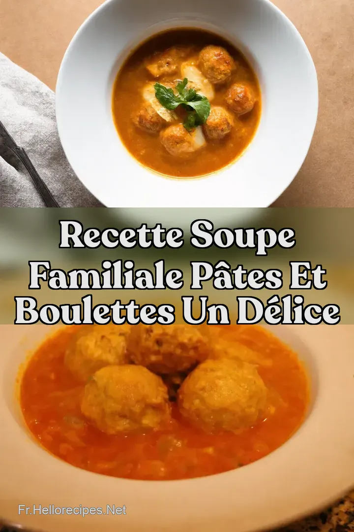 Recette Soupe Familiale P&acirc;tes et Boulettes un D&eacute;lice