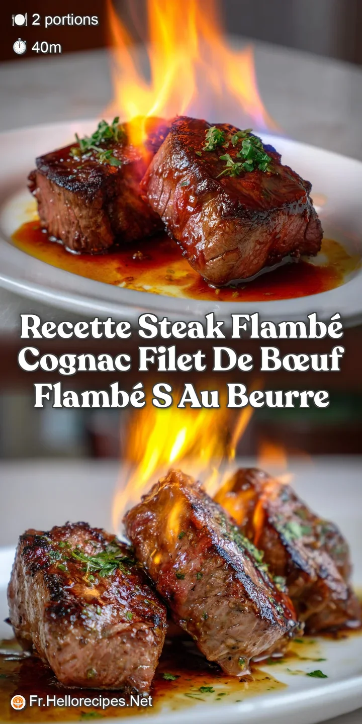 Recette Steak Flamb&eacute; Cognac Filet De B&oelig;uf Flamb&eacute; S au Beurre