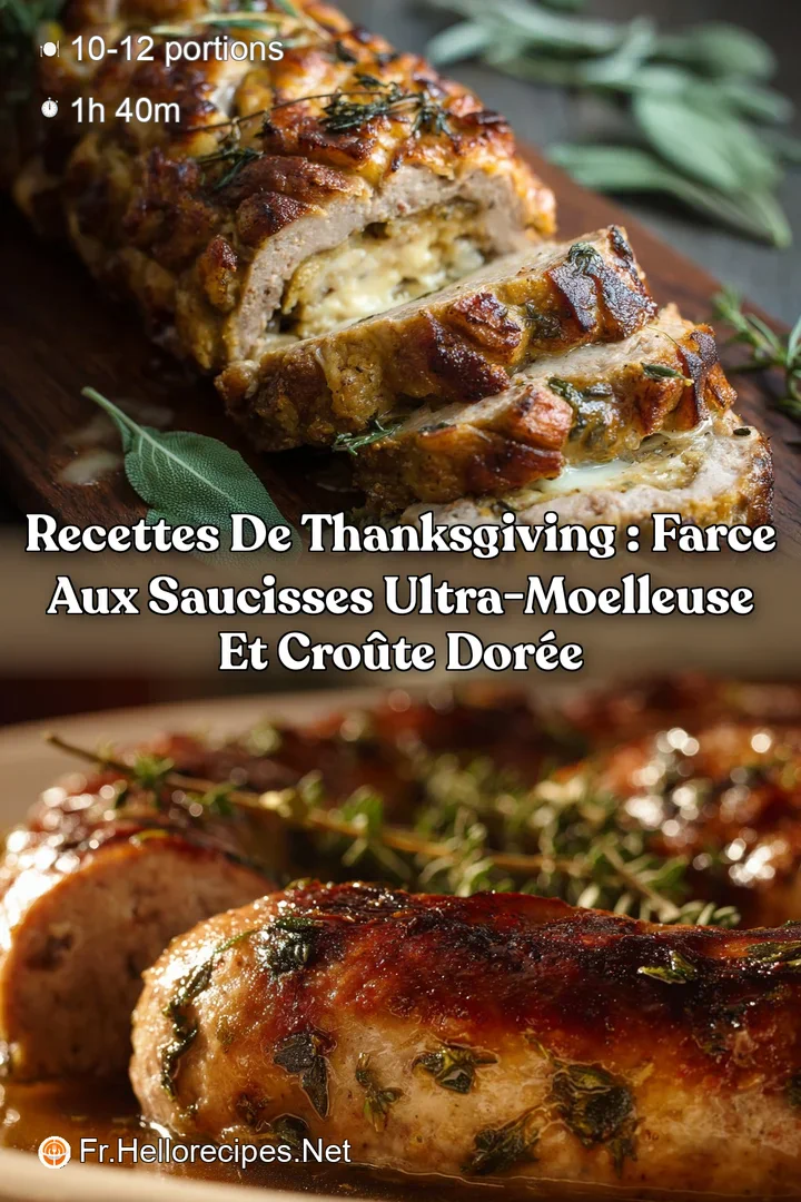 Recettes de Thanksgiving : Farce aux Saucisses Ultra-Moelleuse et Cro&ucirc;te Dor&eacute;e