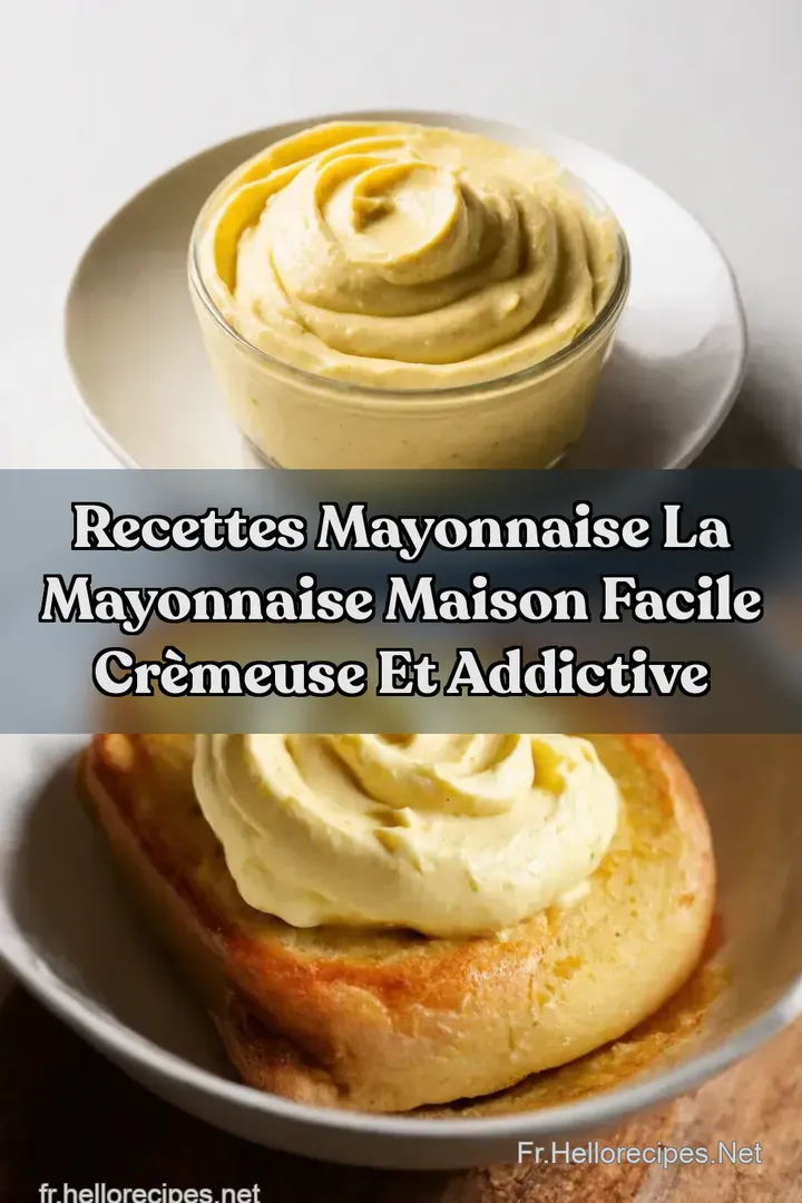 Recettes Mayonnaise La Mayonnaise Maison Facile Crèmeuse et Addictive : ÉPINGLER POUR PLUS TARD Recettes Mayonnaise La Mayonnaise Maison Facile Crèmeuse et Addictive