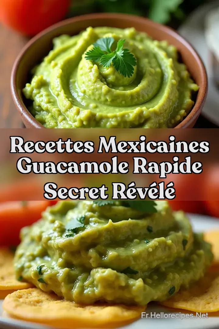 Recettes Mexicaines Guacamole Rapide Secret R&eacute;v&eacute;l&eacute;