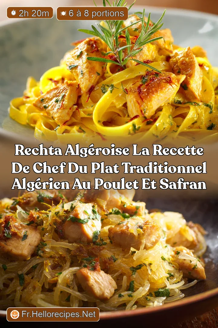 Rechta alg&eacute;roise La recette de chef du plat traditionnel alg&eacute;rien au poulet et safran