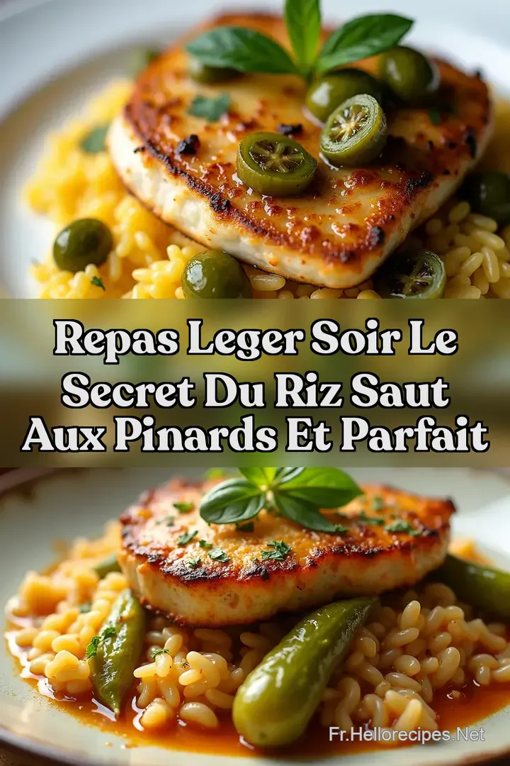 Repas Leger Soir Le Secret du Riz Saut Aux pinards Et Parfait