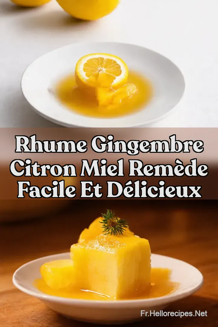 Rhume Gingembre Citron Miel Remède Facile et Délicieux