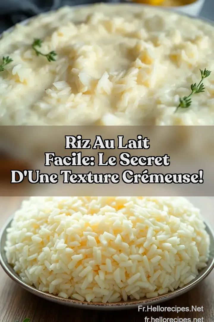 Riz au Lait Facile: Le Secret d&#039 une Texture Crémeuse!