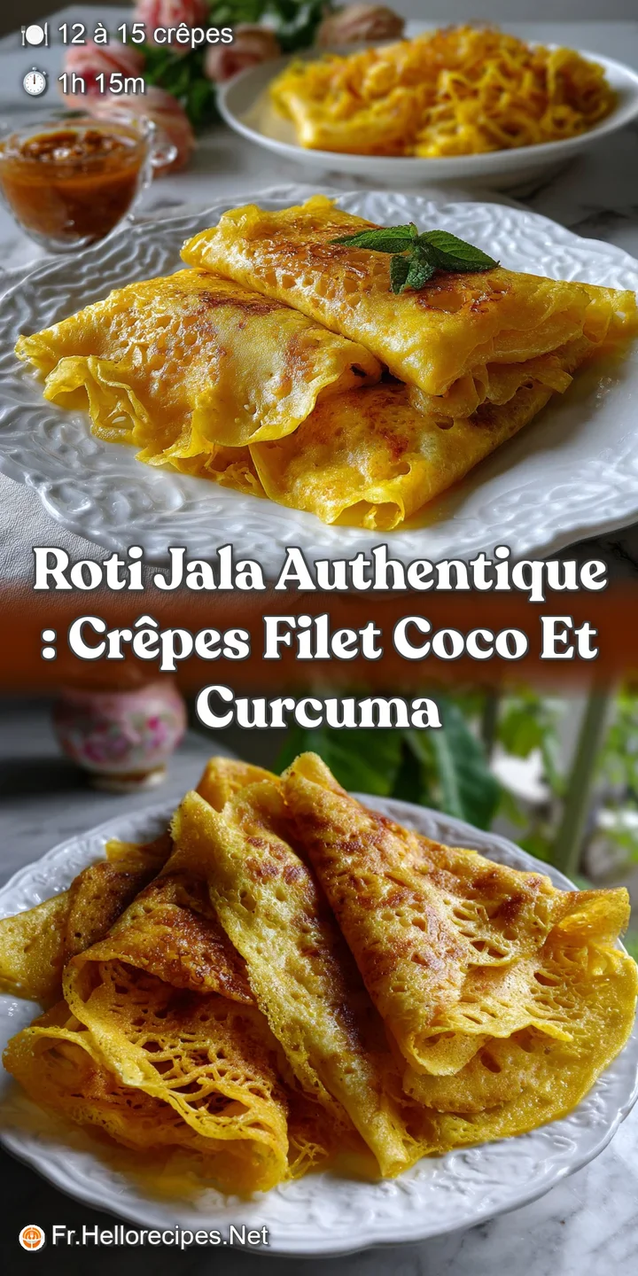 Roti Jala Authentique : Cr&ecirc;pes Filet Coco et Curcuma