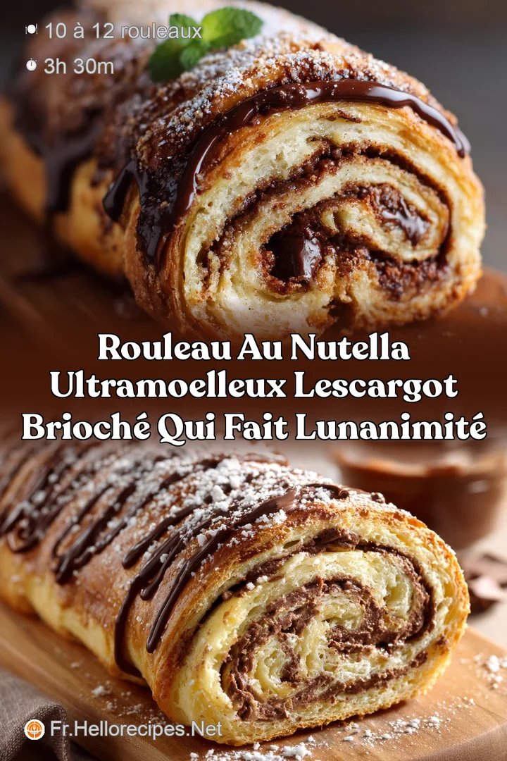 Rouleau au Nutella ultramoelleux lescargot brioch&eacute; qui fait lunanimit&eacute;