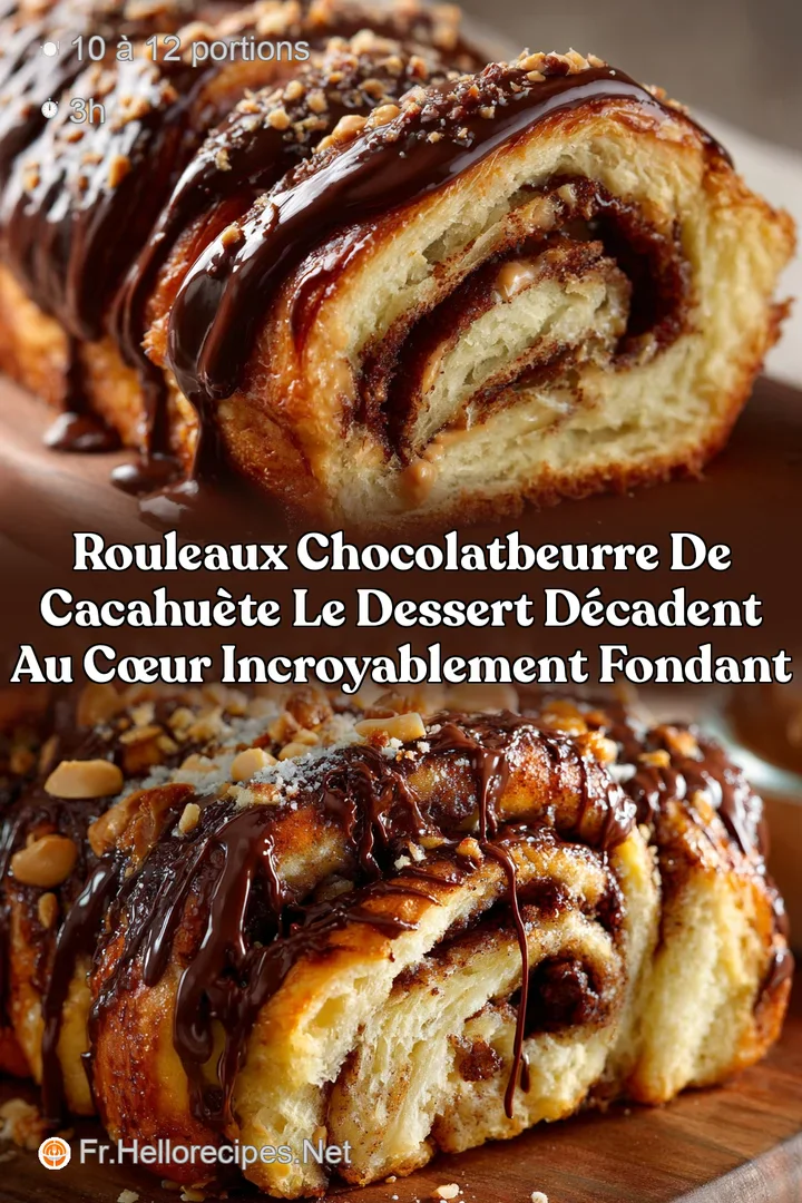 Rouleaux chocolatbeurre de cacahu&egrave;te Le dessert d&eacute;cadent au c&oelig;ur incroyablement fondant