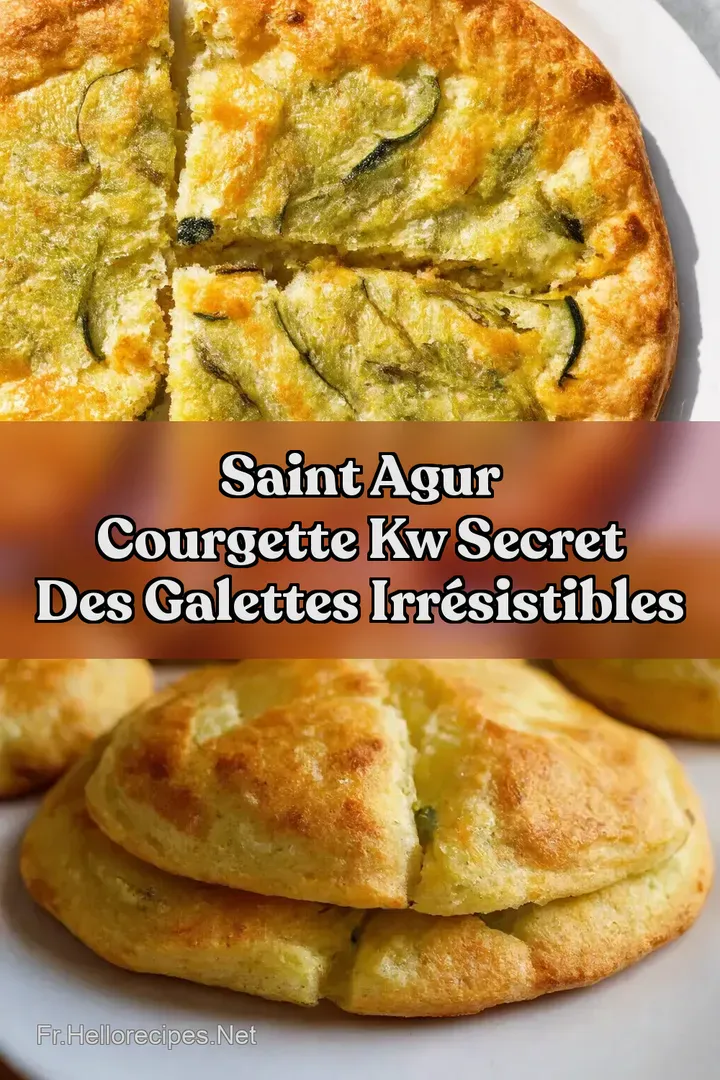 Saint Agur Courgette kw Secret Des Galettes Irr&eacute;sistibles