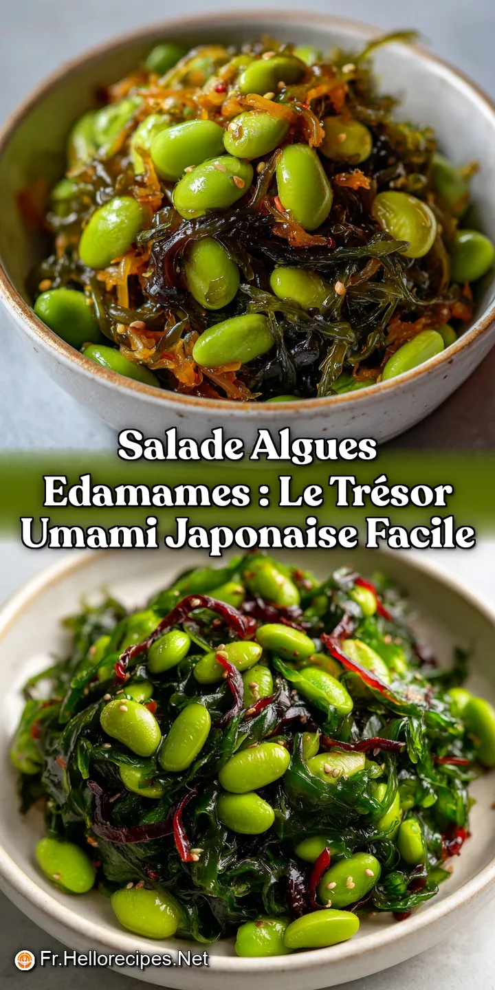 Salade algues edamames : Le Tr&eacute;sor Umami Japonaise facile