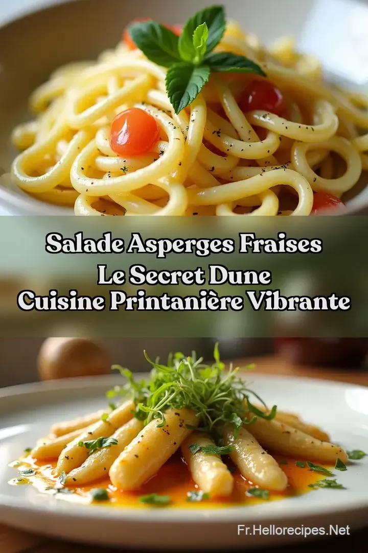 Salade Asperges Fraises Le Secret dune Cuisine Printani&egrave;re Vibrante