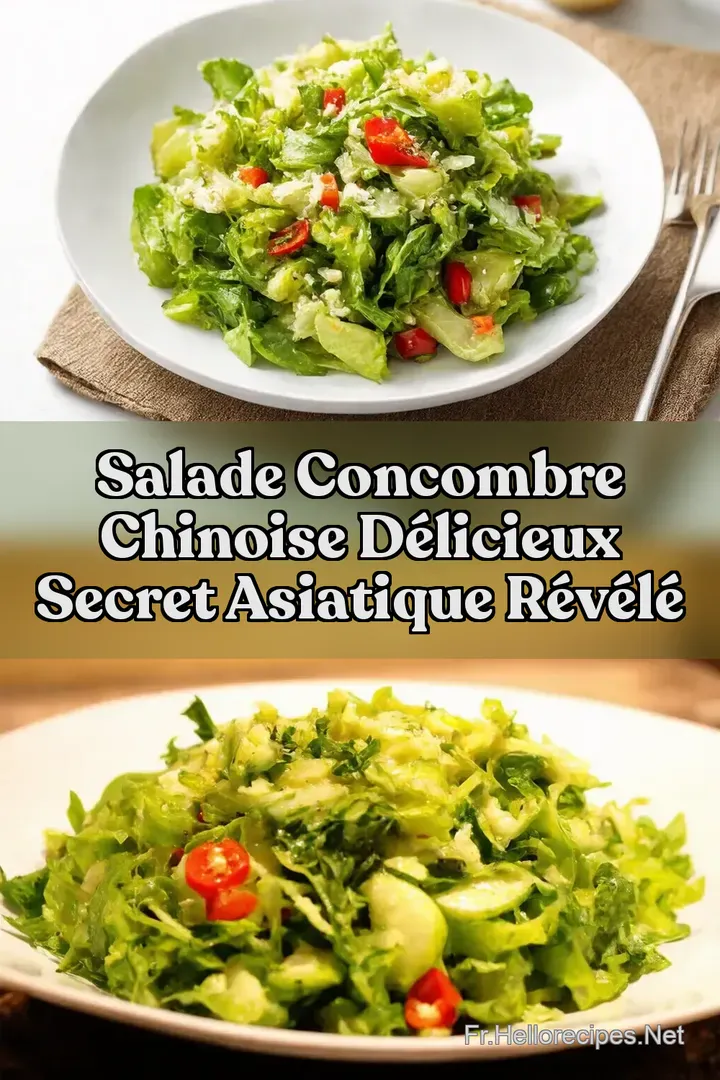 Salade Concombre Chinoise D&Eacute;LICIEUX Secret Asiatique R&eacute;v&eacute;l&eacute;