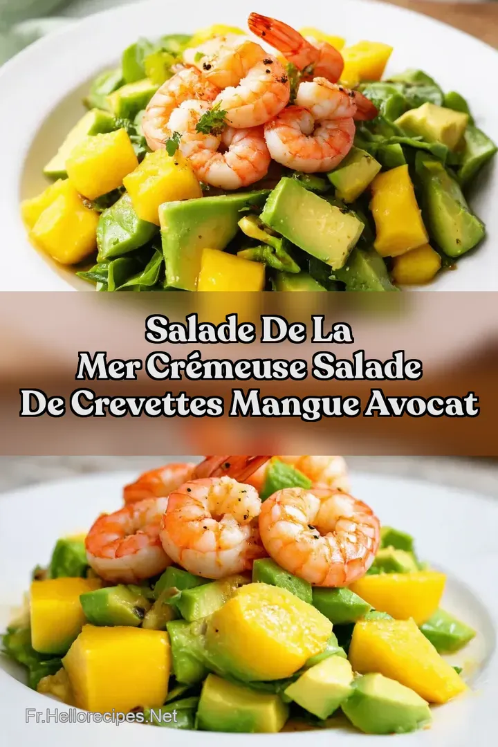 Salade de la Mer Cr&eacute;meuse Salade de Crevettes Mangue Avocat