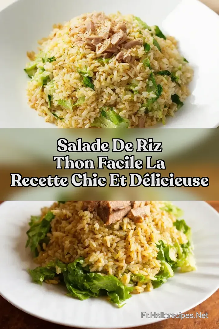 Salade de Riz Thon Facile La Recette Chic et D&eacute;licieuse