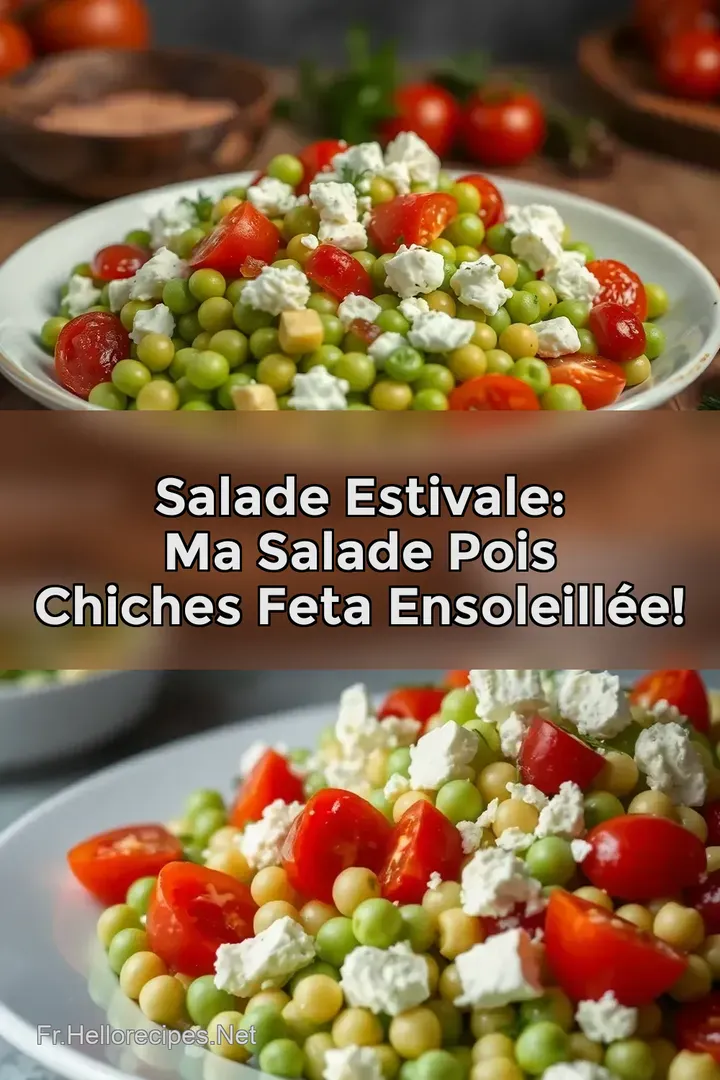 Salade Estivale: Ma Salade Pois Chiches Feta ensoleillée! : ÉPINGLER POUR PLUS TARD Salade Estivale: Ma Salade Pois Chiches Feta ensoleillée!