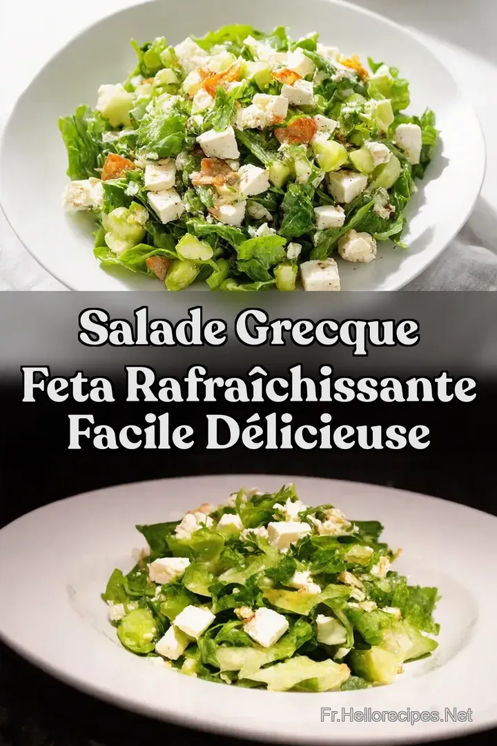 Salade Grecque Feta Rafra&icirc;chissante Facile D&eacute;licieuse