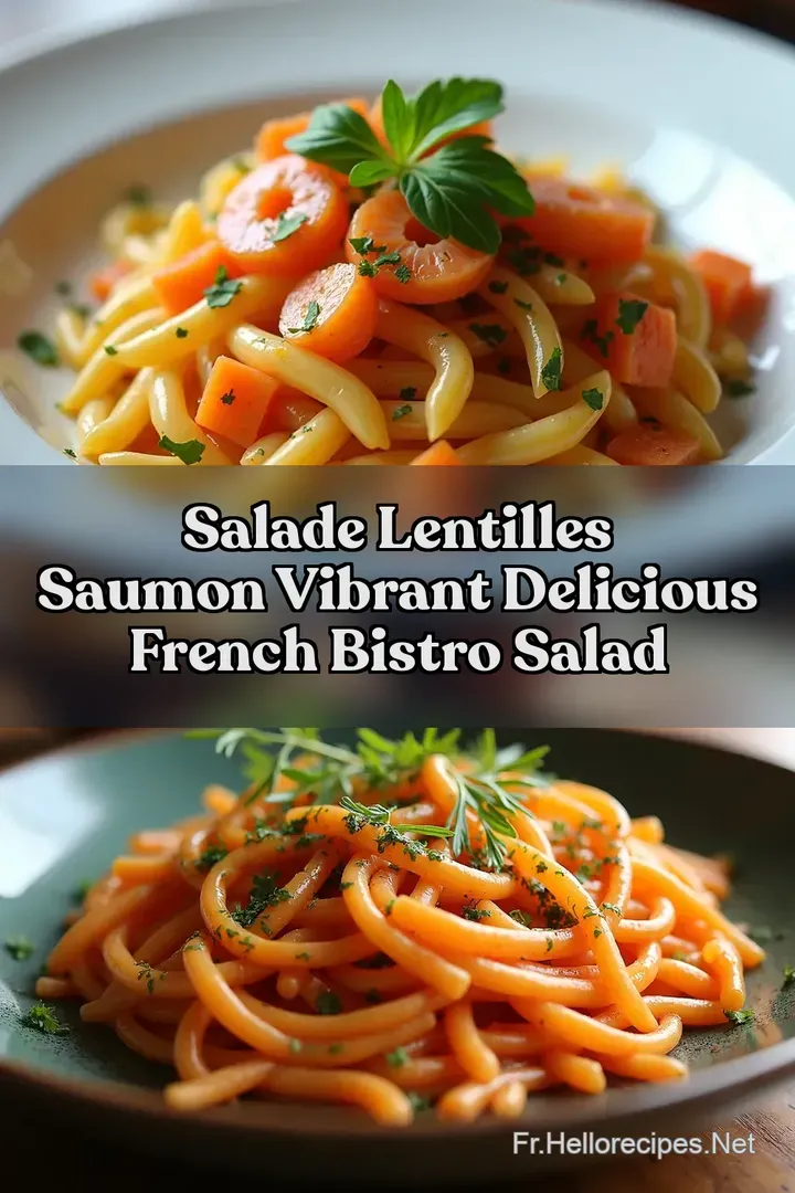 Salade Lentilles Saumon Vibrant Delicious French Bistro Salad