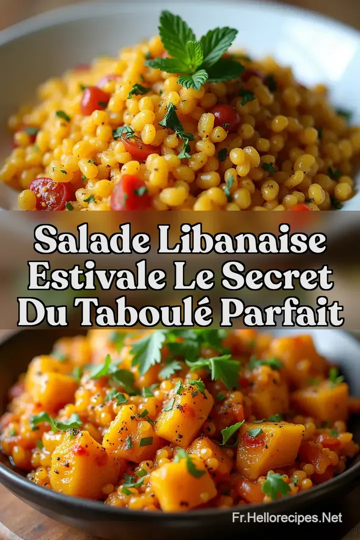 Salade Libanaise Estivale Le Secret du Taboul&eacute; Parfait