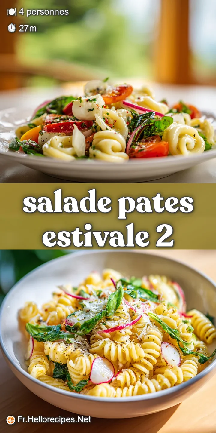 salade pates estivale 2 - appetizing dish ready to serve