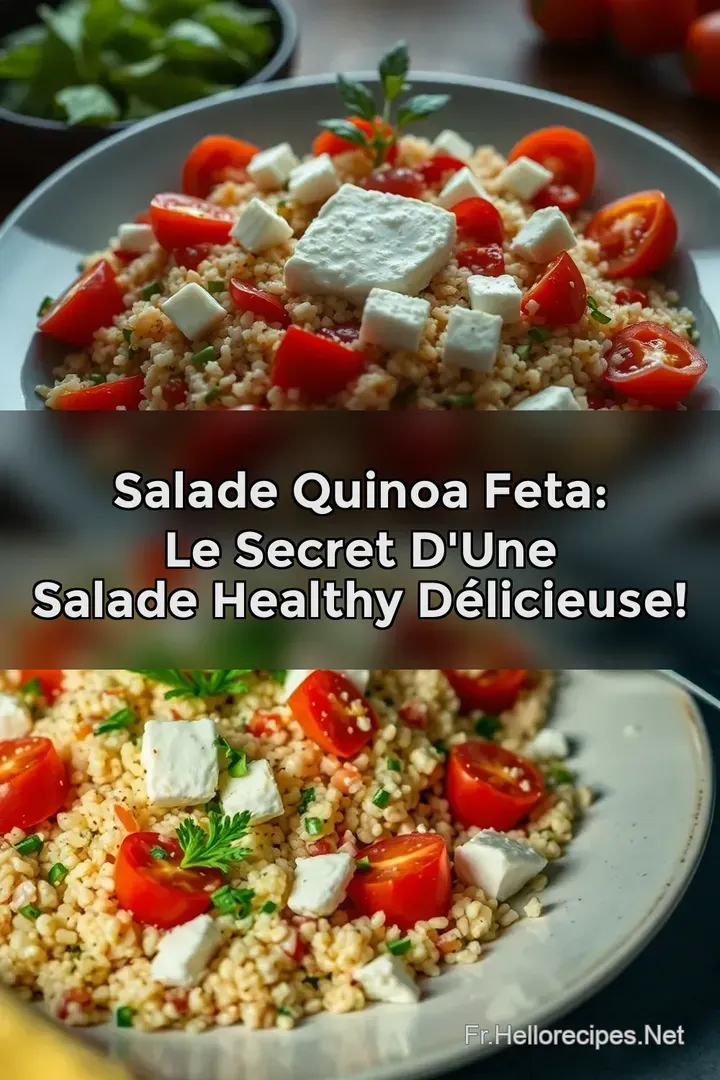 Salade Quinoa Feta: Le Secret d' une Salade Healthy Délicieuse! : ÉPINGLER POUR PLUS TARD Salade Quinoa Feta: Le Secret d' une Salade Healthy Délicieuse!