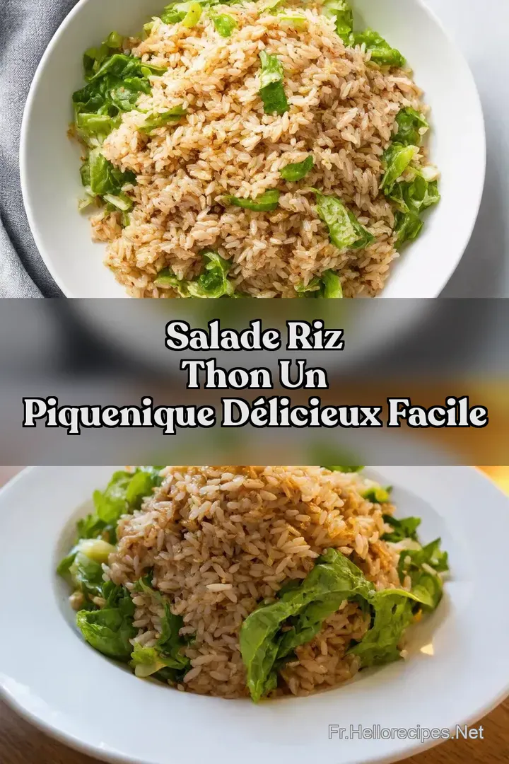 Salade Riz Thon Un PiqueNique D&eacute;licieux Facile