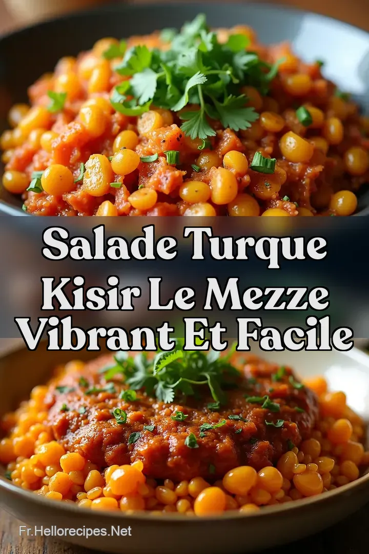 Salade Turque Kisir Le Mezze Vibrant et Facile