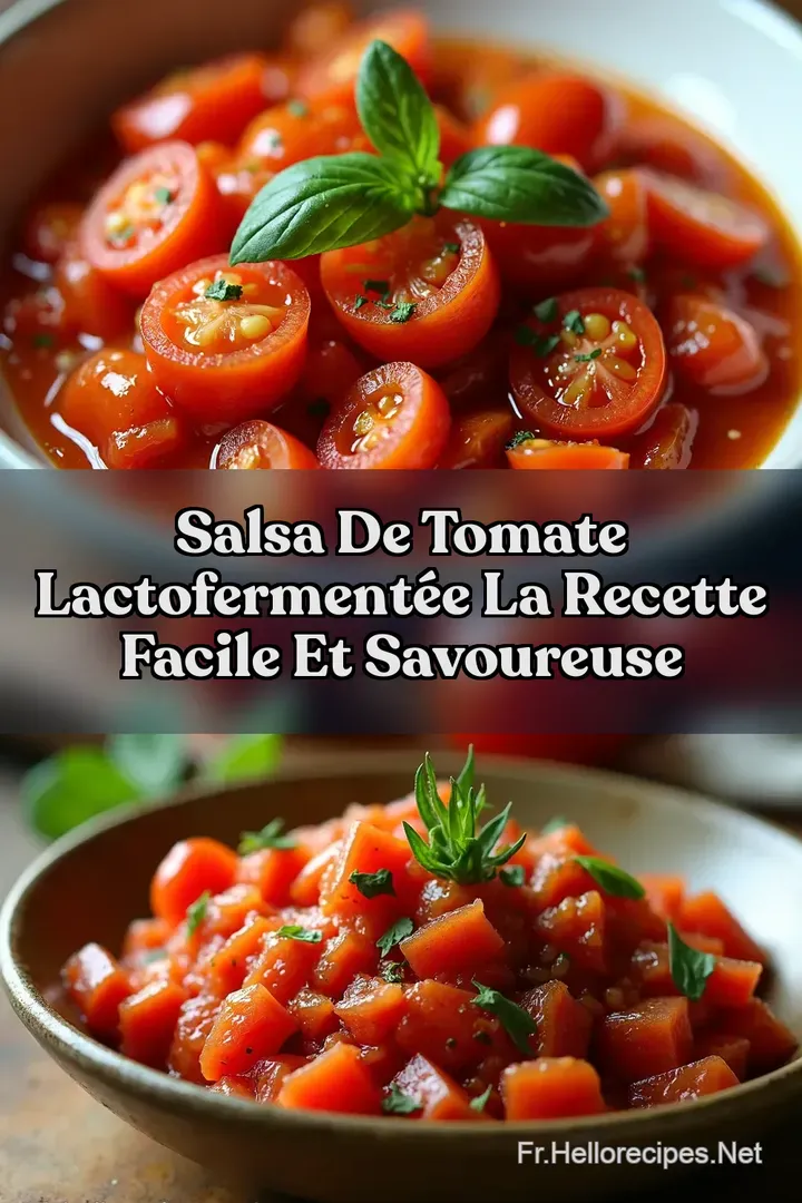 Salsa de Tomate LactoFerment&eacute;e La Recette Facile et Savoureuse