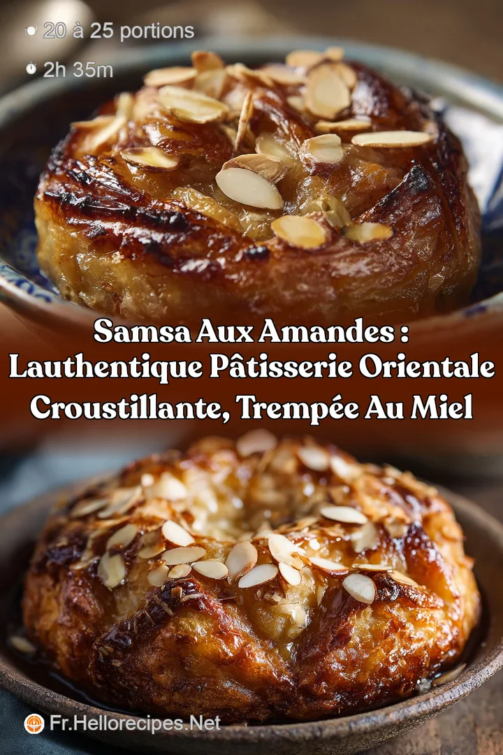 Samsa aux amandes : Lauthentique p&acirc;tisserie orientale croustillante tremp&eacute;e au miel