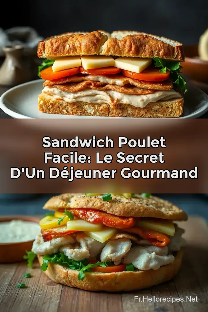 Sandwich Poulet Facile: Le Secret d' un Déjeuner Gourmand : ÉPINGLER POUR PLUS TARD Sandwich Poulet Facile: Le Secret d' un Déjeuner Gourmand