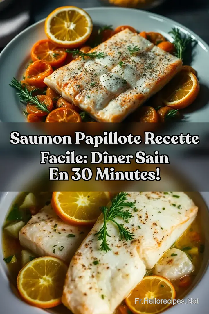 Saumon Papillote Recette Facile: Dîner Sain en 30 Minutes! : ÉPINGLER POUR PLUS TARD Saumon Papillote Recette Facile: Dîner Sain en 30 Minutes!