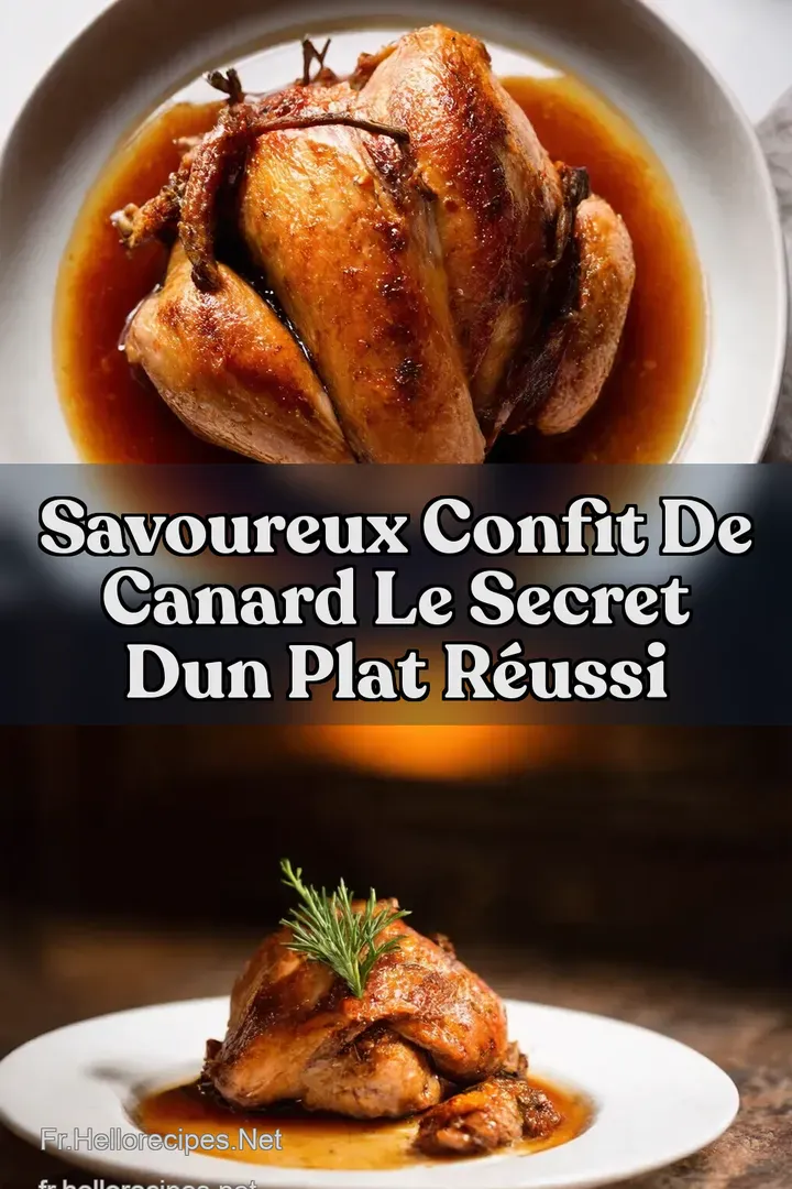 Savoureux Confit de Canard Le Secret dun Plat Réussi : ÉPINGLER POUR PLUS TARD Savoureux Confit de Canard Le Secret dun Plat Réussi