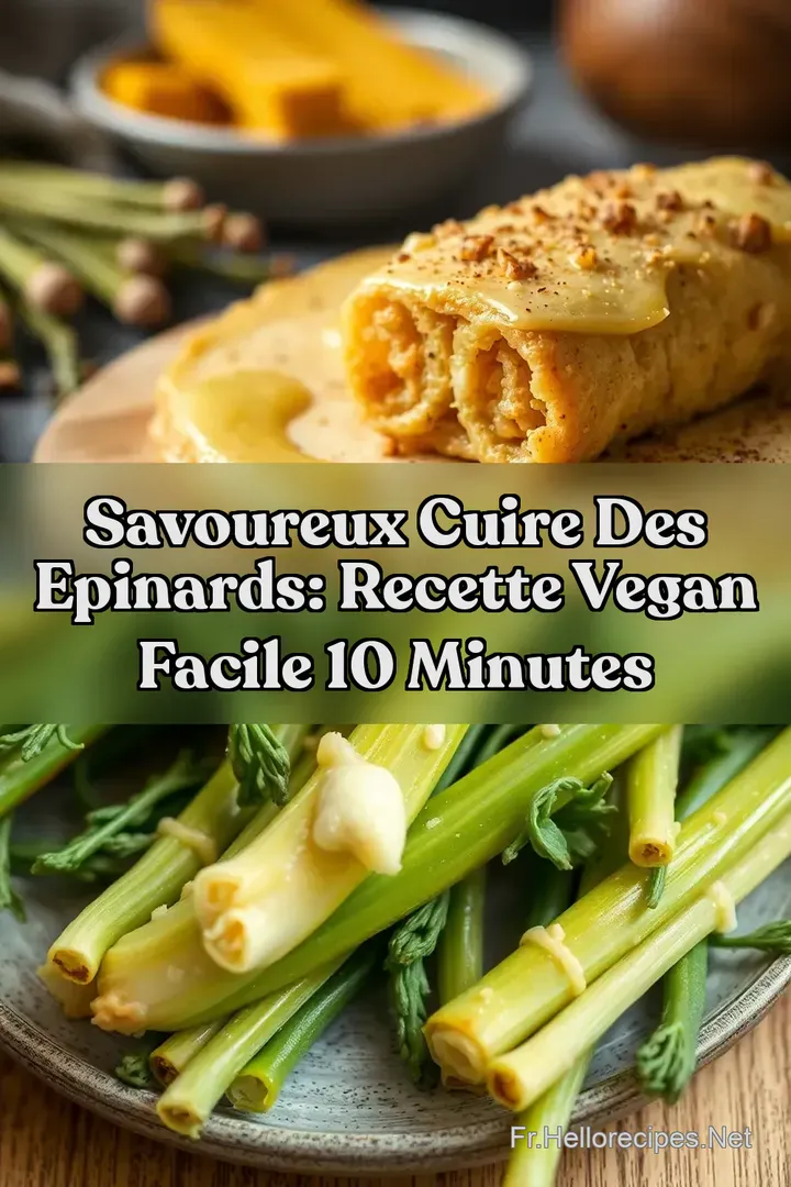 Savoureux Cuire des Epinards: Recette Vegan Facile 10 Minutes : ÉPINGLER POUR PLUS TARD Savoureux Cuire des Epinards: Recette Vegan Facile 10 Minutes