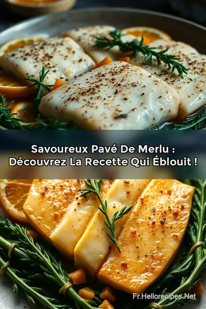 Savoureux Pavé de Merlu : Découvrez la Recette qui Éblouit ! : ÉPINGLER POUR PLUS TARD Savoureux Pavé de Merlu : Découvrez la Recette qui Éblouit !