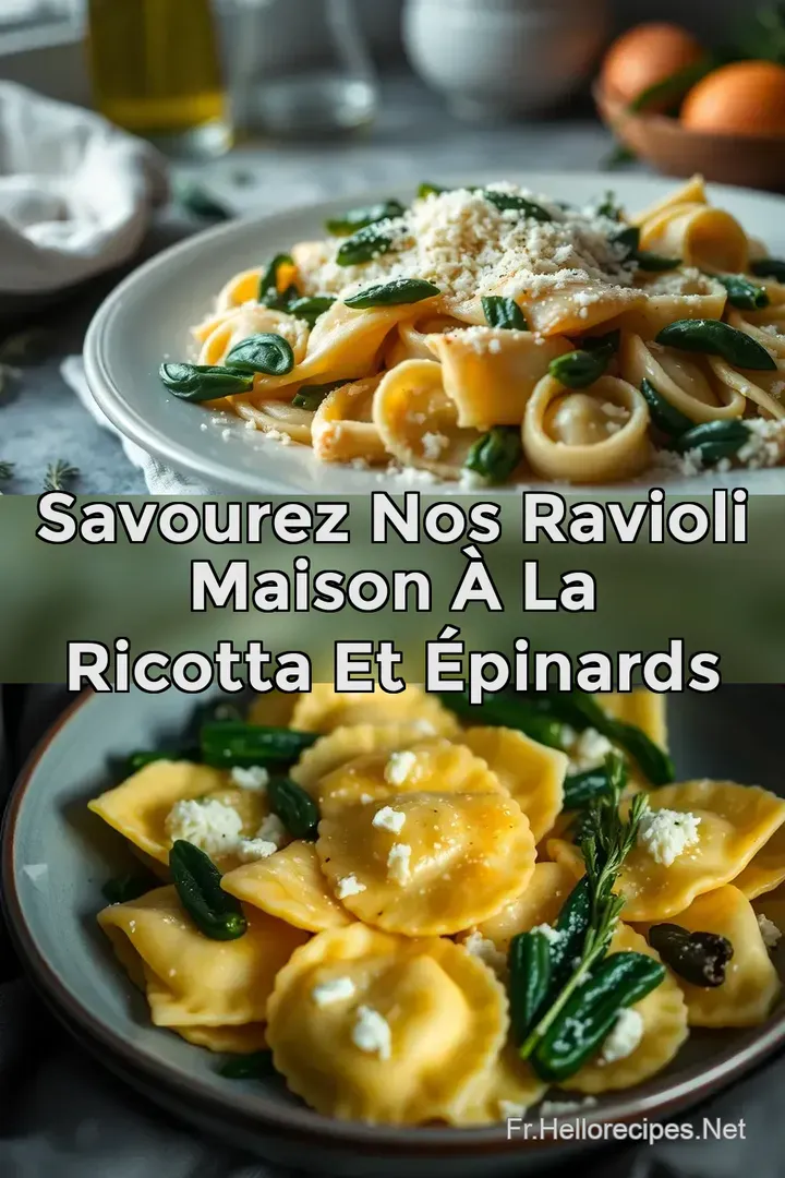 Savourez Nos Ravioli Maison à la Ricotta et Épinards