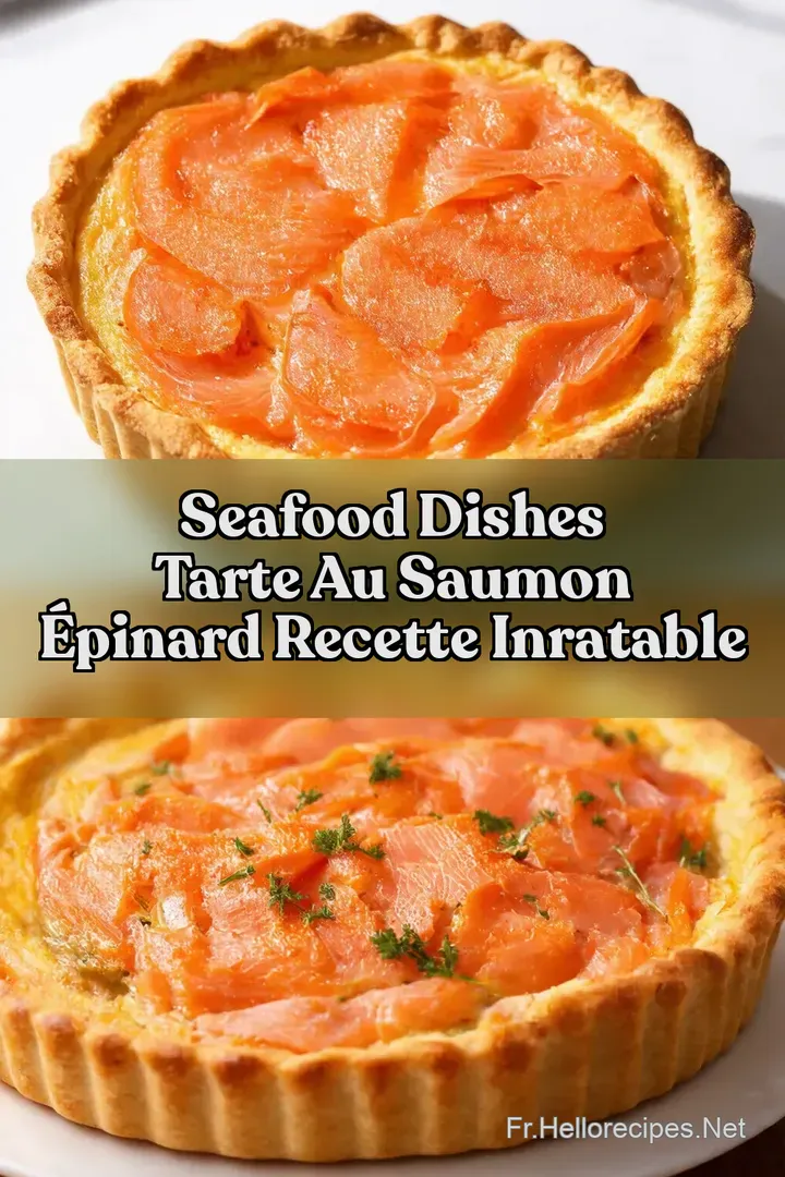 Seafood Dishes Tarte au Saumon &Eacute;pinard Recette Inratable