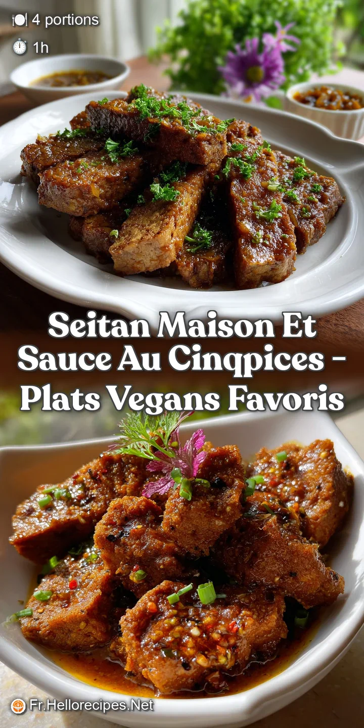 Seitan Maison Et Sauce Au Cinqpices - Plats Vegans Favoris