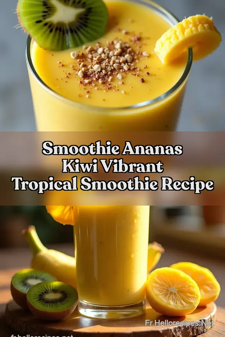 Smoothie Ananas Kiwi Vibrant Tropical Smoothie Recipe