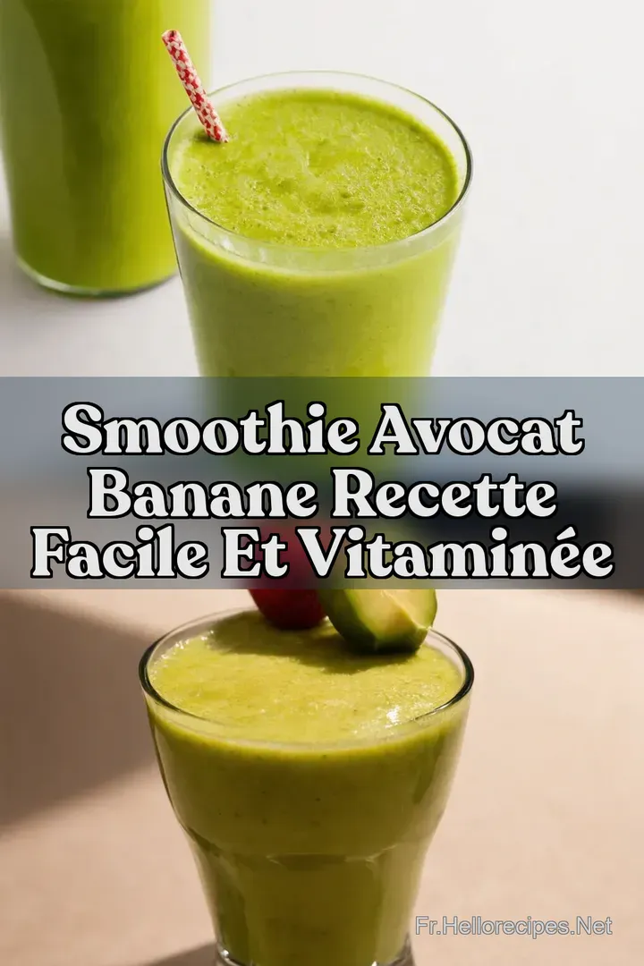 Smoothie Avocat Banane Recette Facile et Vitamin&eacute;e