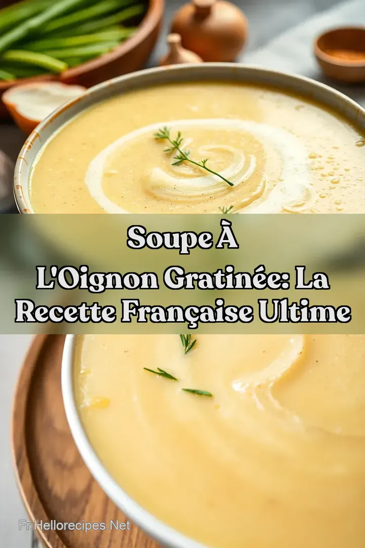Soupe à l' Oignon Gratinée: La Recette Française Ultime : ÉPINGLER POUR PLUS TARD Soupe à l' Oignon Gratinée: La Recette Française Ultime