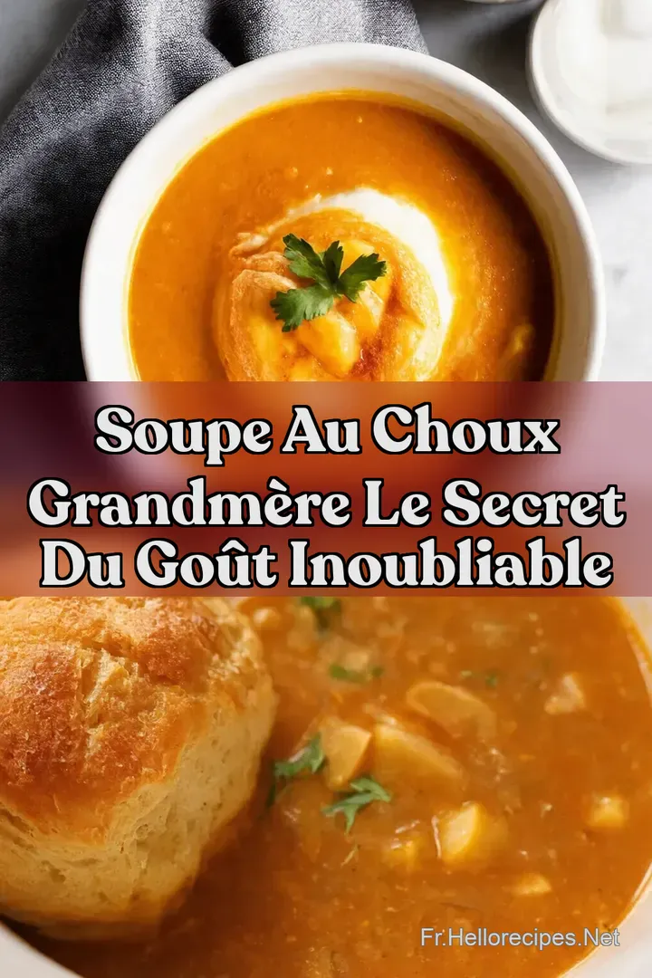 Soupe au Choux GrandM&egrave;re Le Secret du Go&ucirc;t Inoubliable