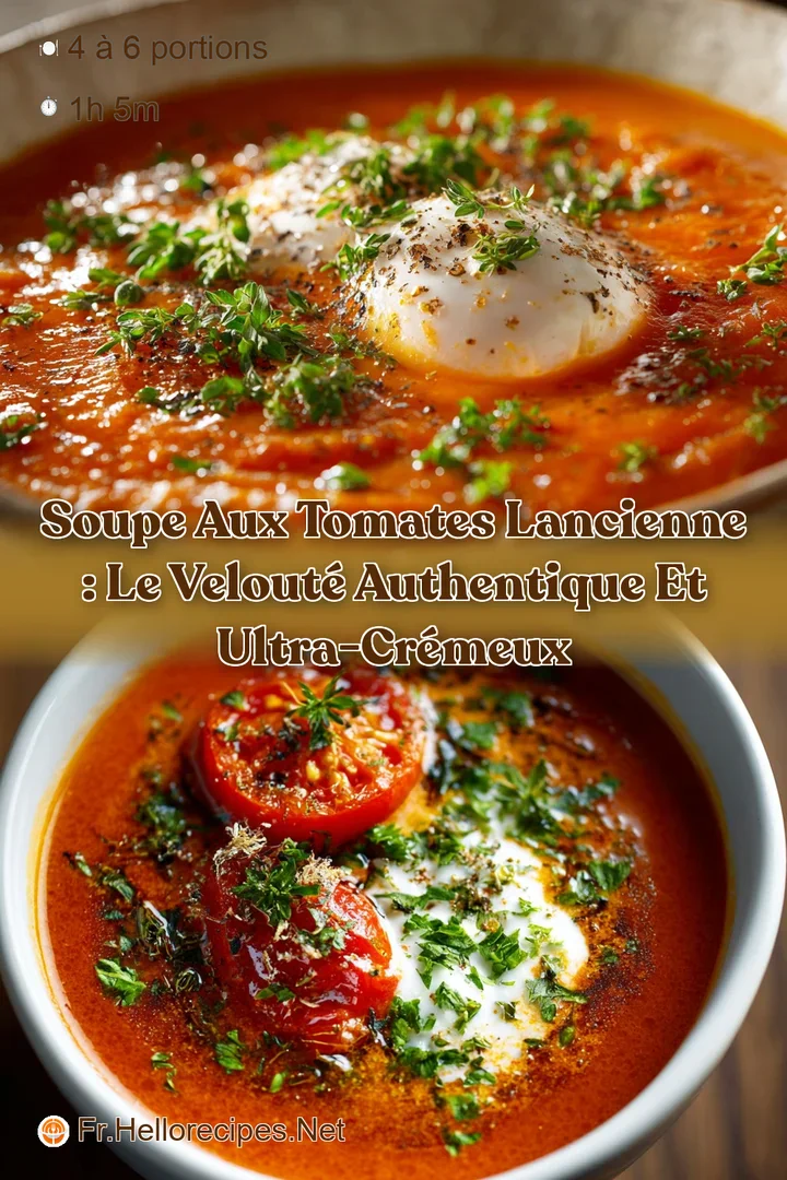 Soupe aux tomates lancienne : Le velout&eacute; authentique et ultra-cr&eacute;meux