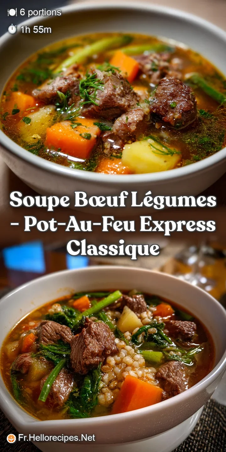 Soupe B&oelig;uf L&eacute;gumes - Pot-au-Feu Express Classique