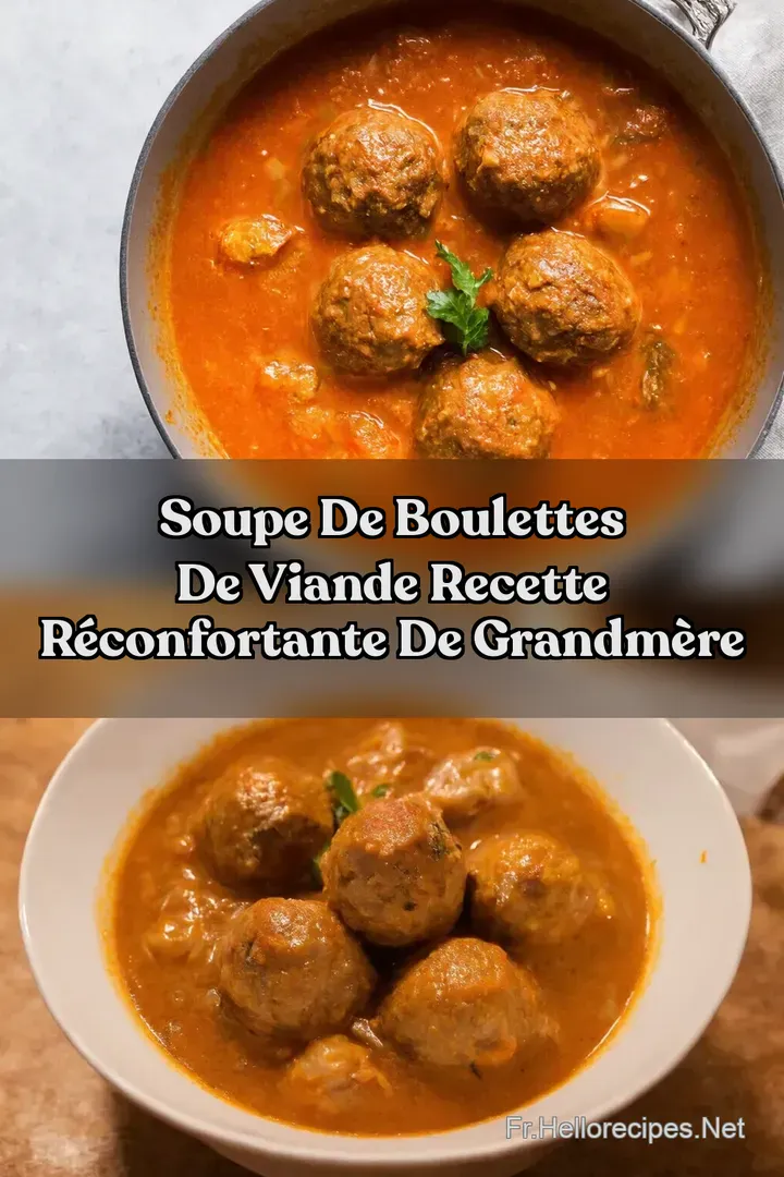 Soupe de Boulettes de Viande Recette R&eacute;confortante de GrandM&egrave;re