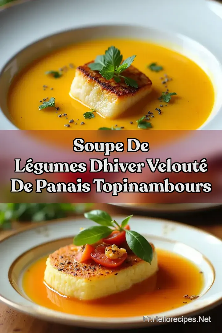 Soupe de l&eacute;gumes dhiver Velout&eacute; de panais Topinambours