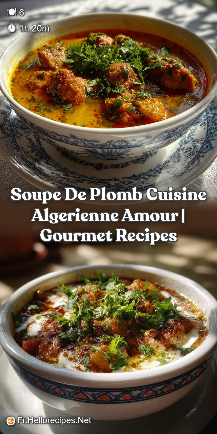 Soupe De Plomb Cuisine Algerienne Amour | Gourmet Recipes