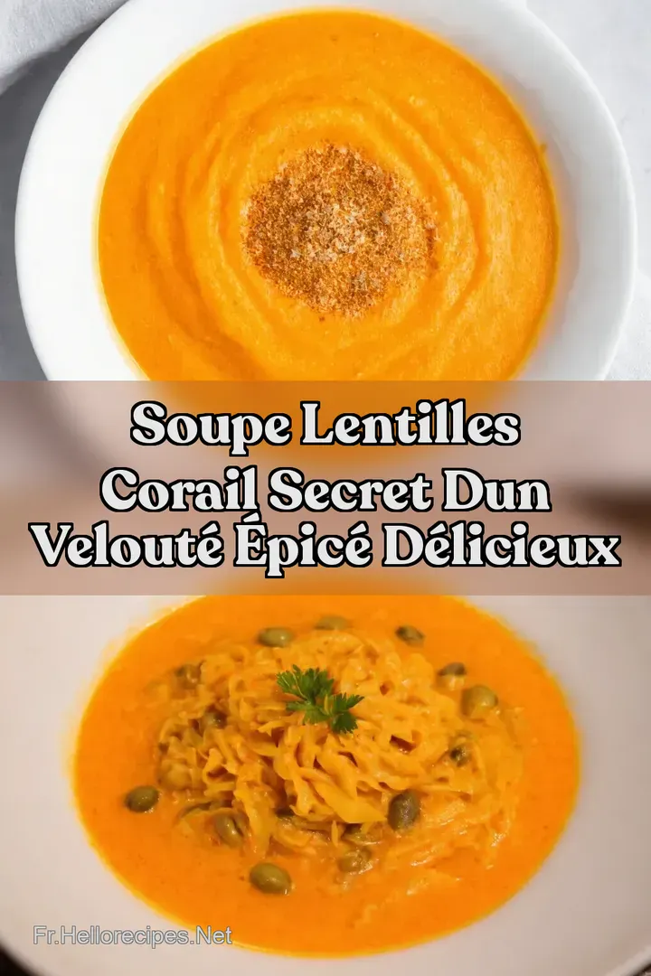 Soupe Lentilles Corail Secret dun Velout&eacute; &Eacute;pic&eacute; D&eacute;licieux