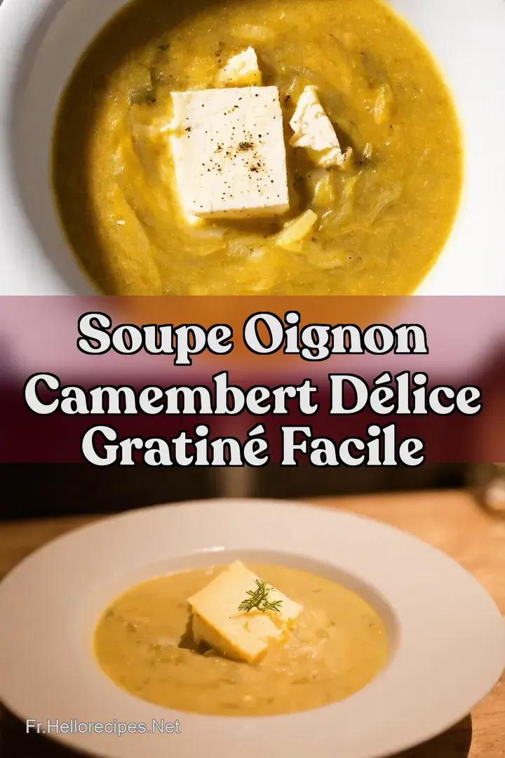Soupe Oignon Camembert D&eacute;lice Gratin&eacute; Facile