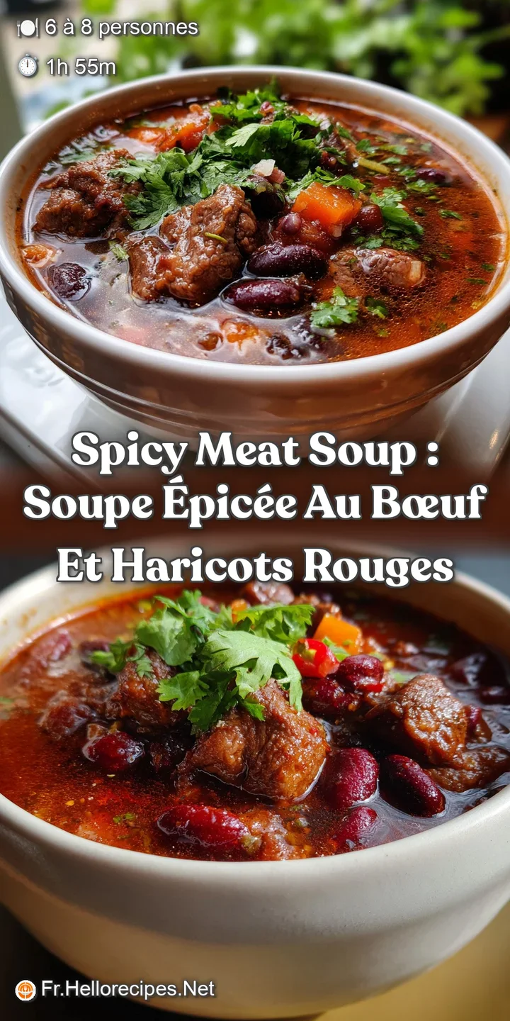 Spicy Meat Soup : Soupe &Eacute;pic&eacute;e au B&oelig;uf et Haricots Rouges