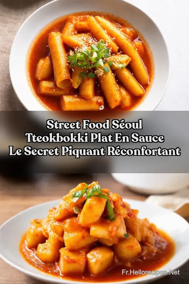 Street Food S&eacute;oul Tteokbokki plat en sauce LE Secret piquant r&eacute;confortant