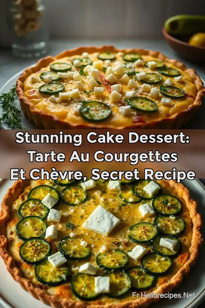 Stunning Cake Dessert: Tarte au Courgettes et Chèvre Secret Recipe : ÉPINGLER POUR PLUS TARD Stunning Cake Dessert: Tarte au Courgettes et Chèvre Secret Recipe
